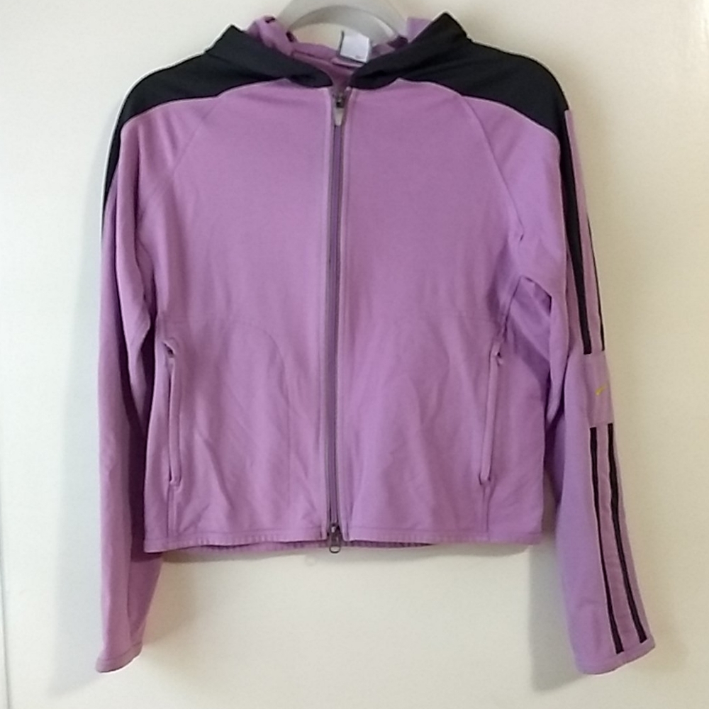 Nike Women's Lavender and Grey Zip-up Hoodie Sweatshirt